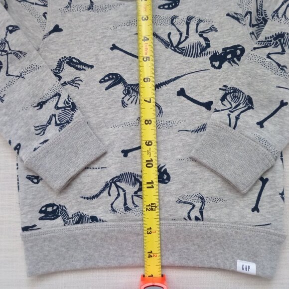 Baby Gap Toddler Long Sleeve Gray Sweatshirt Dinosaur Pattern Size 2 Yrs 95 cm - Picture 5 of 6